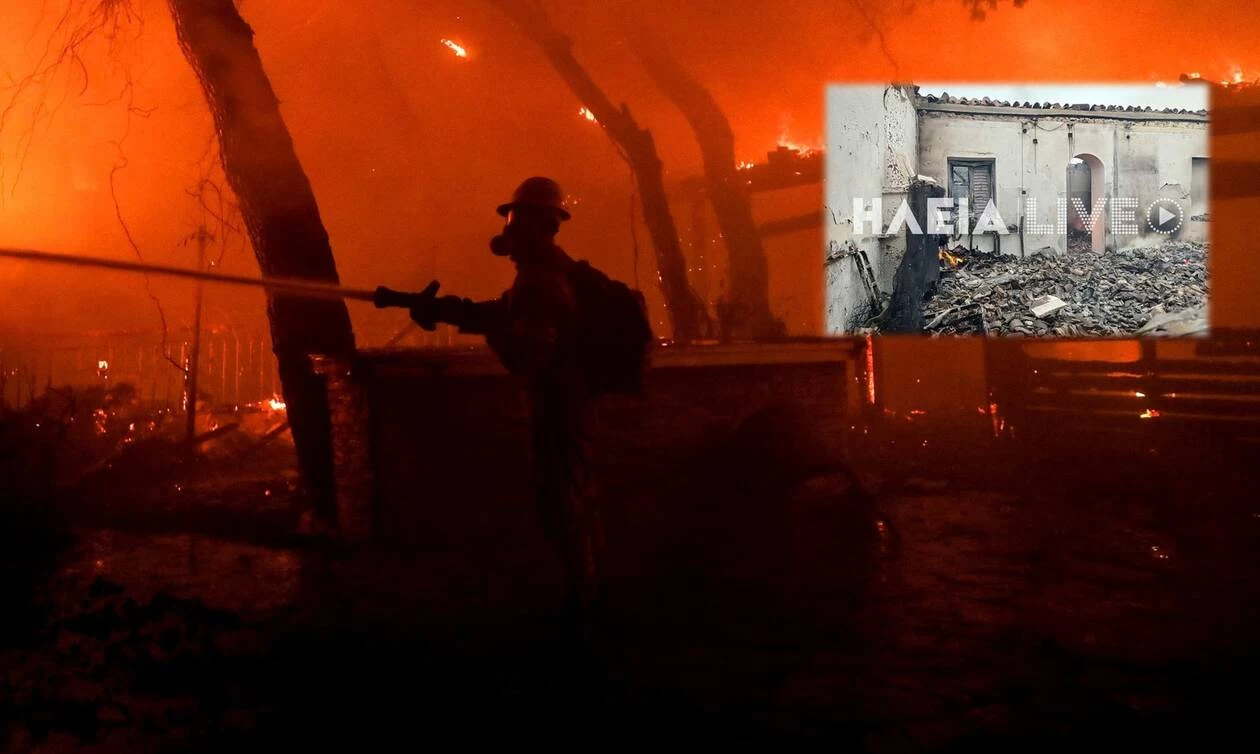 «Επελαύνει» η φωτιά στη Γορτυνία – Μάχη να μην περάσει στο Μαίναλο – Στη θάλασσα σταμάτησαν οι φλόγες στο Αγριοβότανο στην Εύβοια